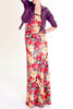 30s Floral Satin Gown