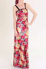 30s Floral Satin Gown