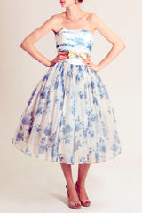 50s Strapless Prom Dress