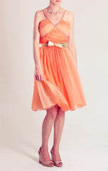 60s Ombre Peach Prom