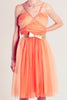 60s Ombre Peach Prom