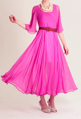 70s Sheer Pink Dress