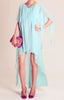 70s Hi-Low Aqua Dress