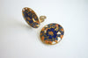 Enamel Clip Earrings